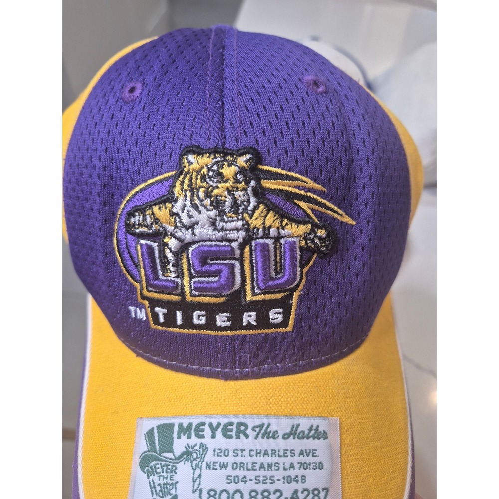 LSU Tigers Meyer The Hatter Hat‎ Cap Purple Yellow Adjustable Heisman - Picture 2 of 6